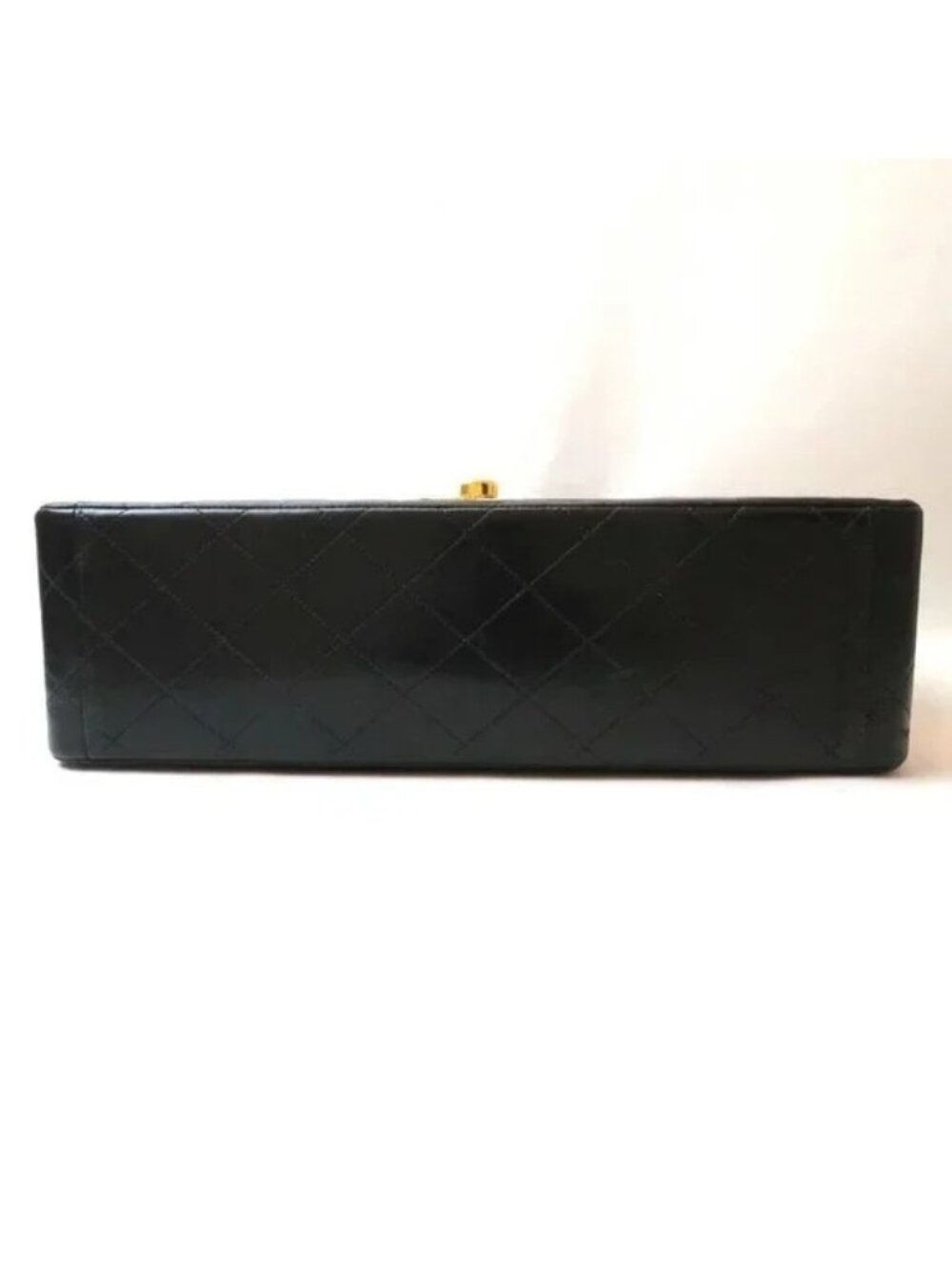 Authentic CHANEL Jumbo Maxi XL 24K Gold Flap Bag Lambskin Chain Shoulder Black - Picture 8 of 15